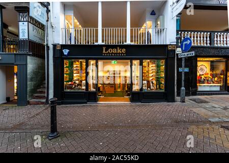 Loake speichern. Herren Schuhe und Ausstatter, Bridge Street, Chester Stockfoto