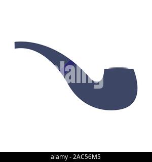 Ein dunkles Blau und Grau Pfeife Tabak auf Weiß Stock Vektor