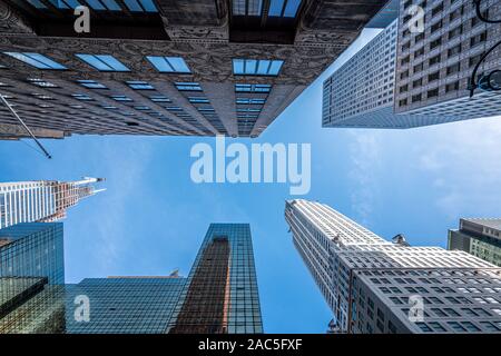 New York City Midtown Büro skyscrappers Gebäude Stockfoto