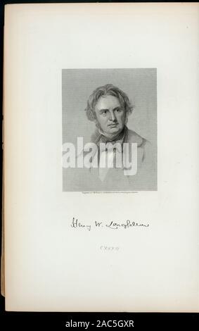 Henry W Longfellow, Illustriert von Thomas Addis Emmet, 1880. Band 2 besteht aus Seiten 1-99 von 1865, quarto, Ausgabe der Arbeit, Band 3, Seiten 99-213, Band 5, Seiten 303-400. Zitat/Referenz: EM 12288 eingraviert bei J.M. Der Butler estalishment aus einem Gemälde von LawrenceHenry W. Longfellow. Stockfoto