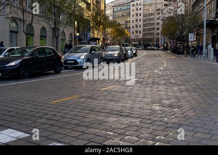 Belgrad, Serbien, 26.November 2019: Ein Blick auf die Kolarčeva Straße Stockfoto