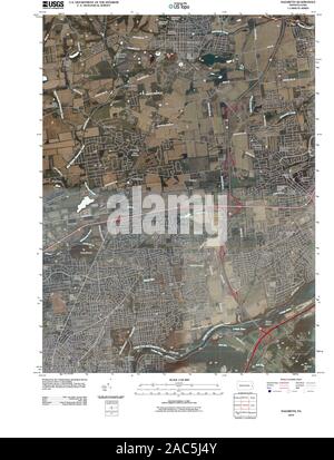 USGS TOPO Karte Pennsylvania PA Nazareth 20100630 TM Wiederherstellung Stockfoto