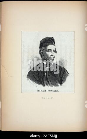 Hiram Befugnisse, Illustriert von Thomas Addis Emmet, 1880. Band 2 besteht aus Seiten 1-99 von 1865, quarto, Ausgabe der Arbeit, Band 3, Seiten 99-213, Band 5, Seiten 303-400. Zitat/Referenz: EM 12905; Hiram Mächte. Stockfoto