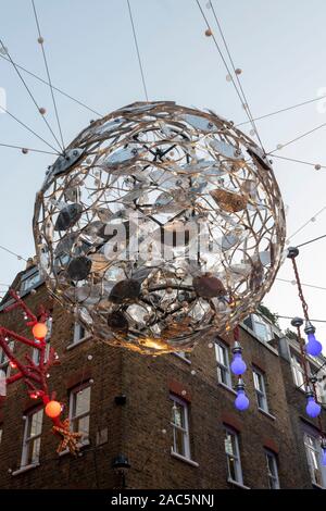 London Weihnachtsschmuck 2019, Carnaby Street Project Zero Stockfoto