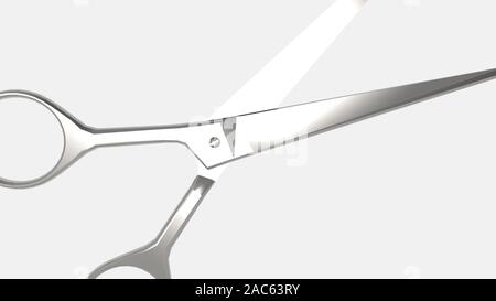 3D-Rendering für eine Schere in der einen farbigen studio Hintergrund isoliert Stockfoto