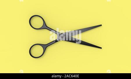 3D-Rendering für eine Schere in der einen farbigen studio Hintergrund isoliert Stockfoto