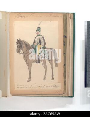 Huzaar van den Rijngraaf van Salm in Dienst van de nieuwe constitutie van 1786 Draper Fonds; Huzaar van den Rijngraaf van Salm in Dienst van de nieuwe constitutie van 1786. Stockfoto