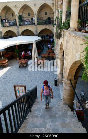 Büyük Han (Grosse Herberge) - frühere Karawanserei, Nikosia/Lefkosia, Türkische Republik Nordzypern Stockfoto