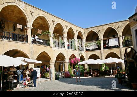 Büyük Han (Grosse Herberge) - frühere Karawanserei, Nikosia/Lefkosia, Türkische Republik Nordzypern Stockfoto