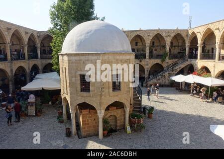 Büyük Han-frühere Caravansarei in der historischen Altstadt, Nikosia, Nordzypern, Zypern Stockfoto