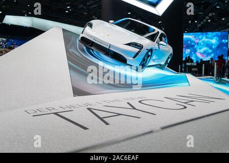 Deutschland, Frankfurt, 20. September 2019: Taycan Turbo S, IAA, Frankfurt Stockfoto