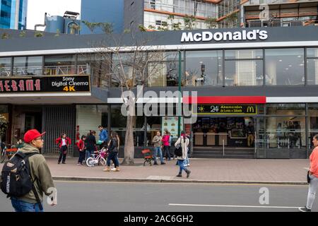 LIMA, PERU - September 08 th 2019: Verkehr Blick über die Stadt Lima, Peru Stockfoto