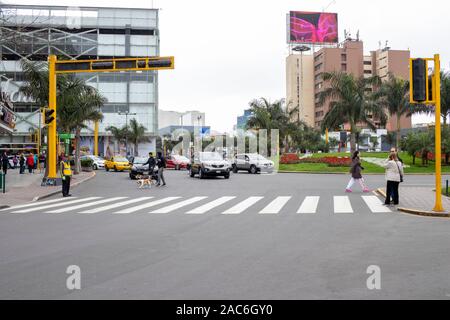 LIMA, PERU - September 08 th 2019: Verkehr Blick über die Stadt Lima, Peru Stockfoto