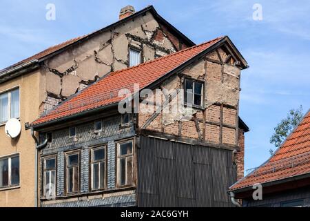 Alten verfallenen Haus in Eisenach Innenstadt Stockfoto