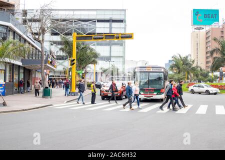 LIMA, PERU - September 08 th 2019: Verkehr Blick über die Stadt Lima, Peru Stockfoto