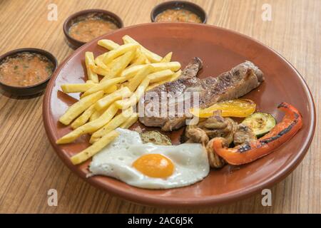 Chilenische Mahlzeit in den chilenischen Restaurant in Polen. Stockfoto