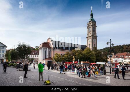 St. George Kirche auf dem Marktplatz von Eisenach Stockfoto