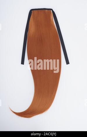 Gerade virgin remy Echthaar Clip in Extensions Stockfoto