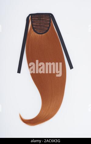 Gerade virgin remy Echthaar Clip in Extensions Stockfoto