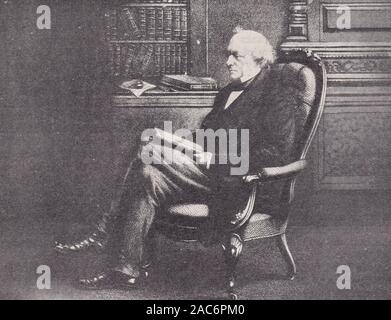 'Charles Lyell" - ein großer Wissenschaftler, der Geschichte der Erde lesen. Stockfoto