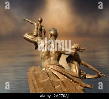 Praesidenten-Monument de la Renaissance africaine/Ex-Praesident Abdoulaye Wade Stockfoto