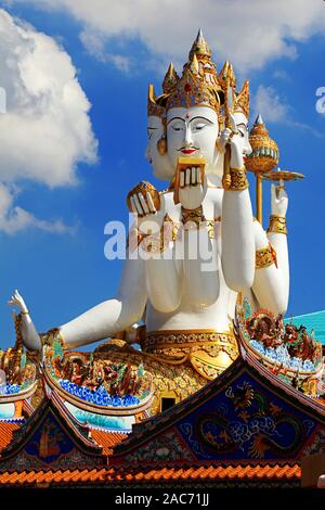 Buddha mit 4 Köpfe, Asien, Thailand, Chachoengsao Stadt, Brahma, Stockfoto