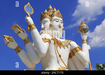 Buddha mit 4 Köpfe, Asien, Thailand, Chachoengsao Stadt, Brahma Stockfoto