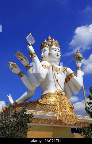 Buddha mit 4 Köpfe, Asien, Thailand, Chachoengsao Stadt, Stockfoto