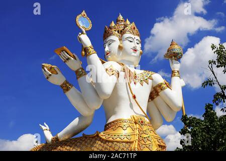 Buddha mit 4 Köpfe, Asien, Thailand, Chachoengsao Stadt, Brahma Stockfoto