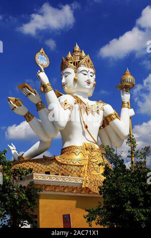 Buddha mit 4 Köpfe, Asien, Thailand, Chachoengsao Stadt, Brahma Stockfoto