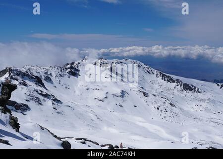 Blick vom Pico Veleta, Sierra Nevada, Granada, Spanien Stockfoto