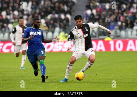 Torino, Italien. 1. Dez, 2019. 23 Emre kann (juventus) während Juventus vs Sassuolo, italienische Fußball Serie A Männer-WM in Turin, Italien, 01. Dezember 2019 - LPS/Claudio Benedetto Credit: Claudio Benedetto/LPS/ZUMA Draht/Alamy leben Nachrichten Stockfoto