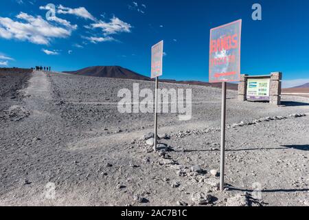 Laguna Colorada, Reserva de Fauna Andina Eduardo Avaroa, südlichen Altiplano, Abteilung Potosi, Anden, im Südwesten von Bolivien, Lateinamerika Stockfoto