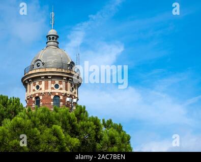 Torre de les Aigües del Tibidabo, 5, Barcelona, Spanien, Europa. Stockfoto