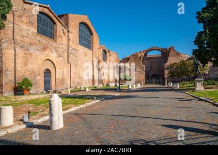 Bäder von Diocletian waren die größten der Kaiserlichen öffentlichen Bädern im antiken Rom. Museum. Stockfoto