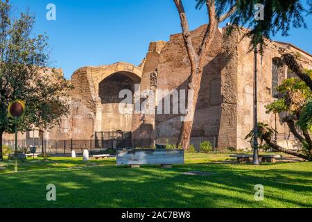 Bäder von Diocletian waren die größten der Kaiserlichen öffentlichen Bädern im antiken Rom. Museum. Stockfoto