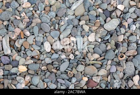Beach Pebbles Hintergrund Stockfoto