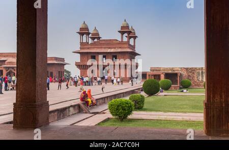 Historische Architektur der Fatehpur Sikri Ghost City in Agra, Indien Stockfoto