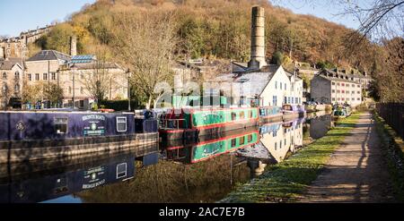 Rochdale Kanal Hebden Bridge, West Yorkshire Stockfoto