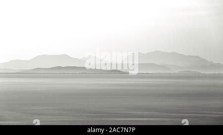 Silhouette Island View in Griechenland Stockfoto