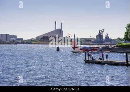 Ein wasserflugzeug im Hafen von Kopenhagen, Dänemark Stockfoto