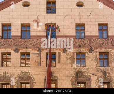 Innsbruck, Österreich, Europa - Oktober 26, 2019: Das Hotel "Goldener Adler" (Golden Eagle). Fassade Gebäude des Hotel Goldener Adler Stockfoto