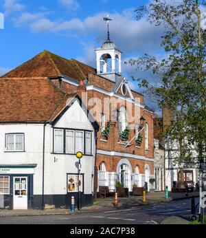 Whitchurch Rathaus, Innenstadt, Whitchurch, Hampshire, England, Großbritannien Stockfoto