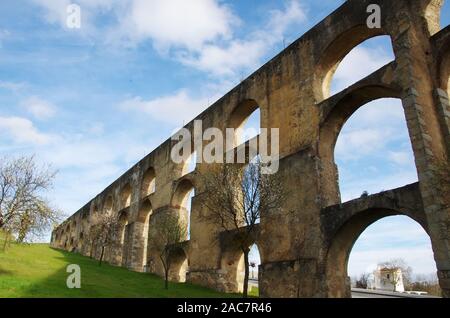 Amoreira Aquädukt in Elvas, Stadt der Region Alentejo, Portugal Stockfoto