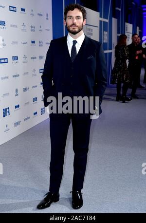 Sam Claflin die Teilnahme an der 22. British Independent Film Awards am Old Billingsgate, London statt. Stockfoto