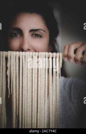 Die hausgemachte Pasta (Kunst) Stockfoto