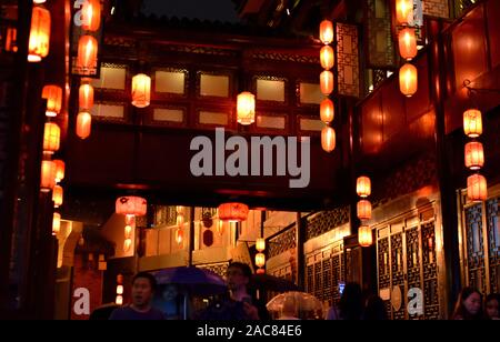 Chinesische Nacht der Lichter, jinli Street, Chengdu Stockfoto