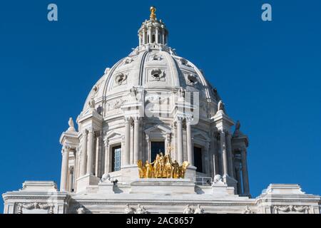 Fassade des Minnesota State Capitol Building in St. Paul Stockfoto