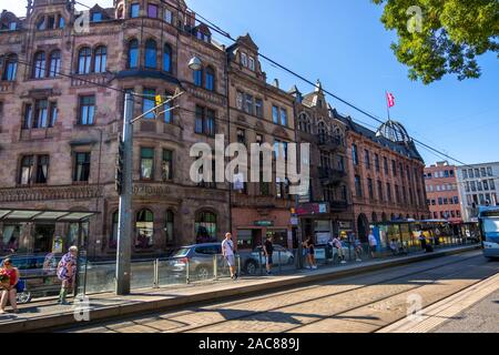 Saarbrücken, Deutschland - 31. August 2019: Stadtbild der alten historischen Stadt Saarbrücken, Saarland Deutschland Stockfoto