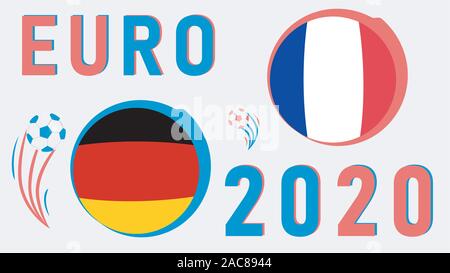Gruppe Stadien der Fußball-Europameisterschaft Stock Vektor
